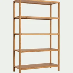 Bibliothèque Et Étagère*alinea Bibliothèque 4 étagères en chêne L90xl35,5xH143,5cm - Bois clair
