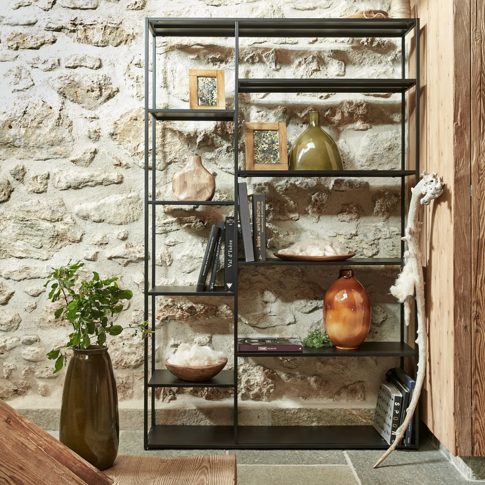 Bibliothèque Et Étagère*alinea Bibliothèque en acier - Noir