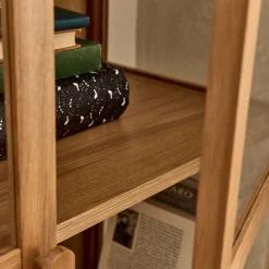 Buffet|Bibliothèque Et Étagère*alinea Bibliothèque en chêne et verre - Bois clair