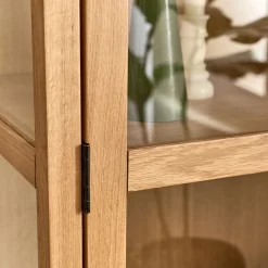 Buffet|Bibliothèque Et Étagère*alinea Bibliothèque en chêne et verre - Bois clair