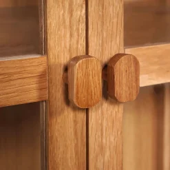 Buffet|Bibliothèque Et Étagère*alinea Bibliothèque en chêne et verre - Bois clair