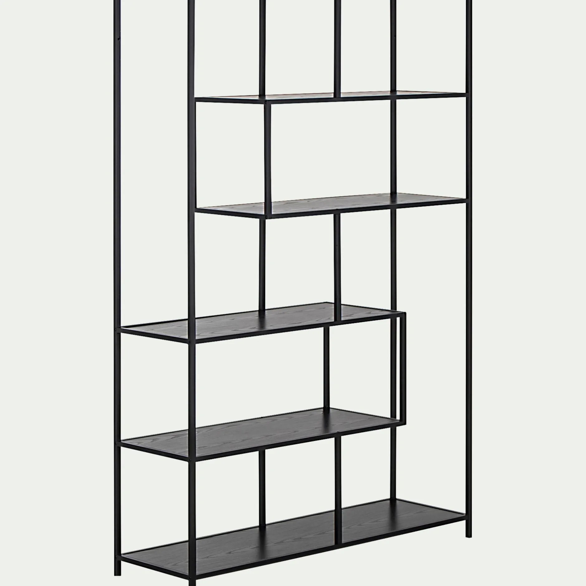 Bibliothèque Et Étagère*alinea Bibliothèque en métal et en bois - Noir