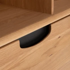 Bibliothèque Et Étagère*alinea Bibliothèque plaquée chêne et piètement chêne massif H200xL110cm- Bois clair