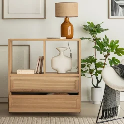 Rangement À Composer*alinea Bloc de 2 grands tiroirs L82cm Bois clair