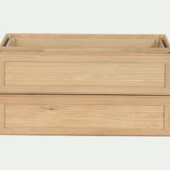 Rangement À Composer*alinea Bloc de 2 grands tiroirs L82cm Bois clair