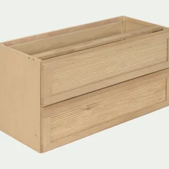 Rangement À Composer*alinea Bloc de 2 grands tiroirs L82cm Bois clair