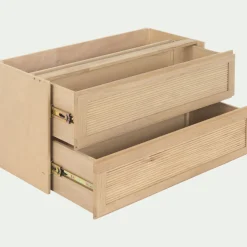 Rangement À Composer*alinea Bloc de 2 grands tiroirs L82cm Bois clair