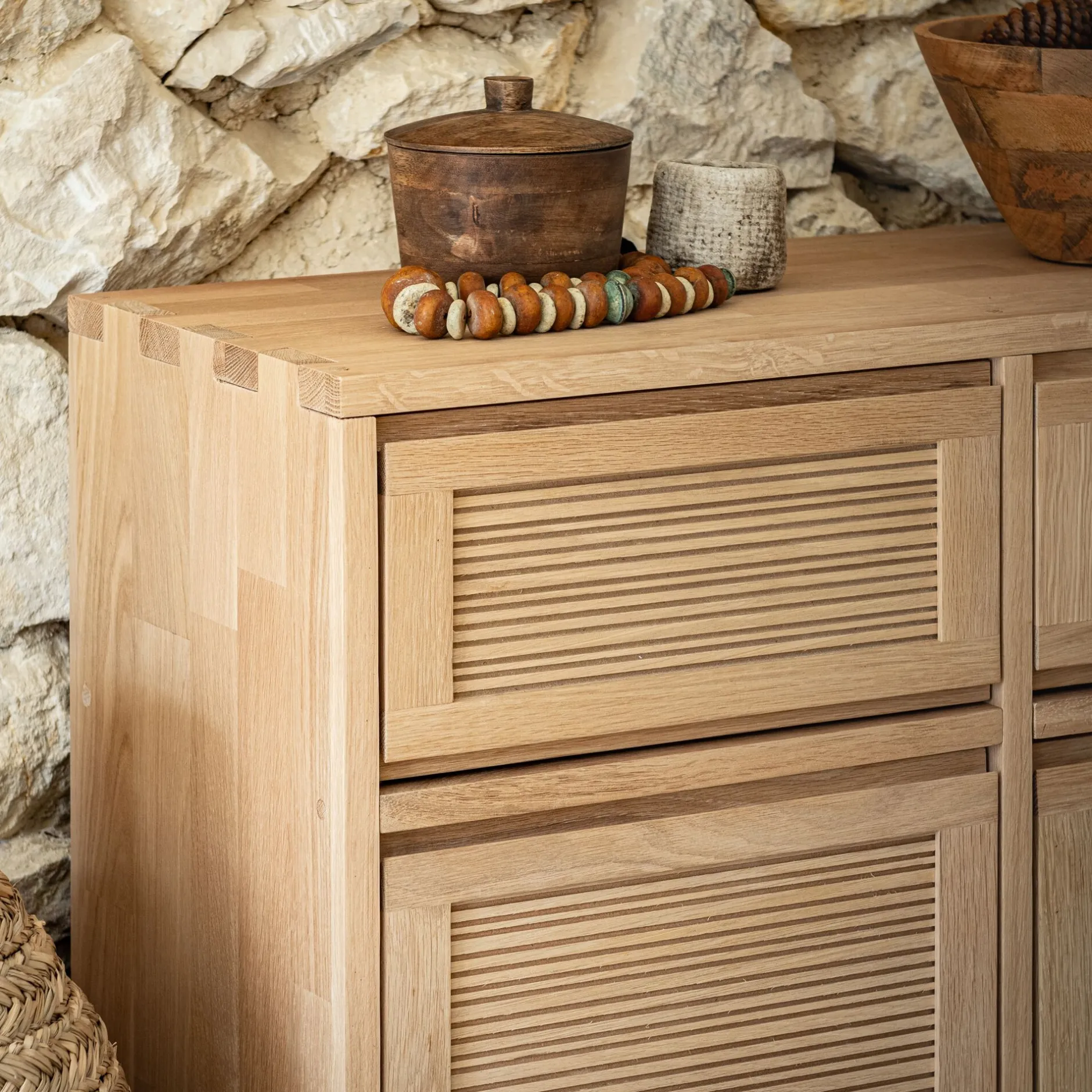 Rangement À Composer*alinea Bloc de 1 tiroir en placage chêne L40cm - Bois clair