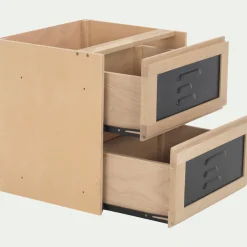 Rangement À Composer*alinea Bloc de 2 tiroirs en acier L40cm - Noir