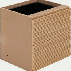 Rangement À Composer*alinea Bloc de 2 tiroirs en chêne strié L40cm - Bois clair