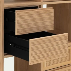 Rangement À Composer*alinea Bloc de 2 tiroirs en chêne strié L40cm - Bois clair