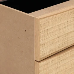 Rangement À Composer*alinea Bloc de 2 tiroirs en chêne et raphia L40cm - Bois clair