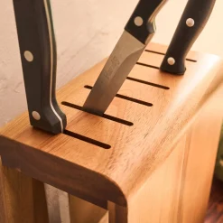 Aménagement Meuble Cuisine|Couteau De Cuisine*alinea Bloc rangement de couteaux en acacia - Bois foncé