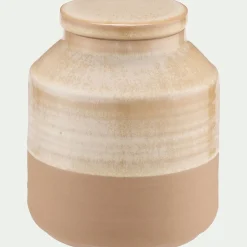Bocal De Cuisine*alinea Bocal avec couvercle 0,75L en grès - Beige