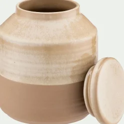 Bocal De Cuisine*alinea Bocal avec couvercle 0,75L en grès - Beige