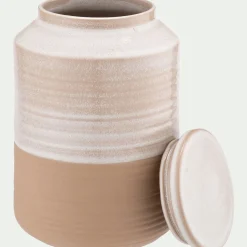 Bocal De Cuisine*alinea Bocal avec couvercle 1,95L en grès - Beige