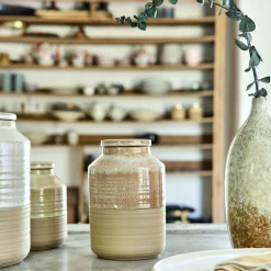 Bocal De Cuisine*alinea Bocal avec couvercle 1L en grès - Beige