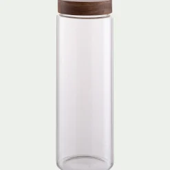 Bocal De Cuisine*alinea Bocal de conservation en verre avec couvercle en acacia 2L - Transparent