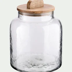 Bocal De Cuisine*alinea Bocal en verre avec couvercle en manguier 3,5L - Transparent