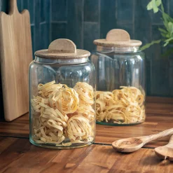 Bocal De Cuisine*alinea Bocal en verre avec couvercle en manguier 3L - Transparent