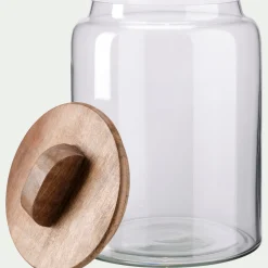 Bocal De Cuisine*alinea Bocal en verre avec couvercle en manguier 3L - Transparent