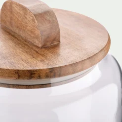 Bocal De Cuisine*alinea Bocal en verre avec couvercle en manguier 3L - Transparent