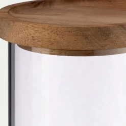 Bocal De Cuisine*alinea Bocal en verre avec couvercle en acacia 1,5L - Transparent