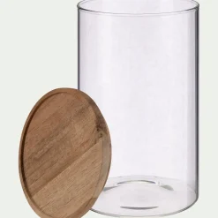 Bocal De Cuisine*alinea Bocal en verre avec couvercle en acacia 2L - transparent