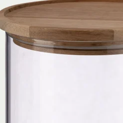 Bocal De Cuisine*alinea Bocal en verre avec couvercle en acacia 2L - transparent