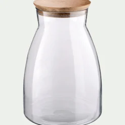 Bocal De Cuisine*alinea Bocal en verre avec couvercle en manguier 4L - transparent