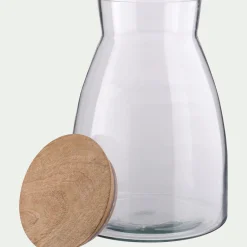 Bocal De Cuisine*alinea Bocal en verre avec couvercle en manguier 4L - transparent