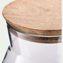 Bocal De Cuisine*alinea Bocal en verre avec couvercle en manguier 4L - transparent