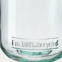 Bocal De Cuisine*alinea Bocal en verre recyclé avec couvercle en bois 82cl - Transparent