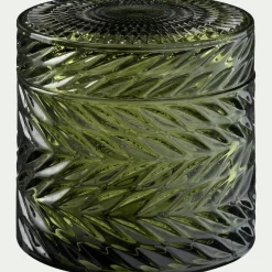 Décoration À Poser|Accessoire De Salle De Bain*alinea Boite déco en verre - D8,8xH8,4cm Vert