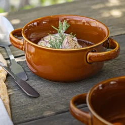 Vaisselle Petit Déjeuner|Bol*alinea Bol à soupe avec anse D13,5cm - brun rustrel Marron