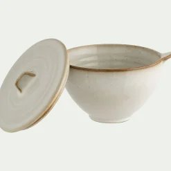 Vaisselle Petit Déjeuner|Bol*alinea Bol avec couvercle en grès D16,5cm - alpilles Beige