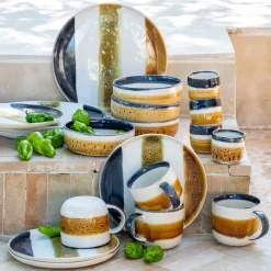 Vaisselle Petit Déjeuner|Bol*alinea Bol en grès peint D15cm - Marron