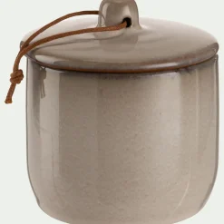 Décoration À Poser*alinea Boîte déco en grès H10cm - Gris