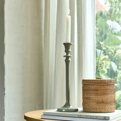 Bougeoir|Bougie Et Photophore De Noël*alinea Bougeoir en aluminium H31,5cm - Blanc