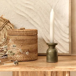 Bougeoir*alinea Bougeoir en céramique D5,5xH8,5cm - cèdre Vert