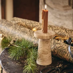 Bougeoir*alinea Bougeoir en travertin H13cm - Naturel
