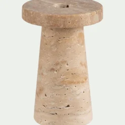 Bougeoir*alinea Bougeoir en travertin H13cm - Naturel