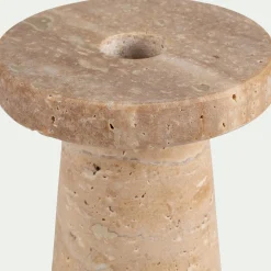 Bougeoir*alinea Bougeoir en travertin H13cm - Naturel