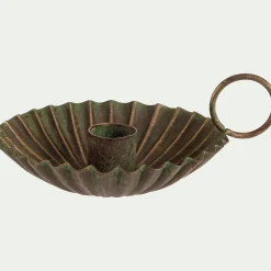 Décoration De La Table De Noël|Bougie Et Photophore De Noël*alinea Bougeoir plat en fer H5,5cm - Doré