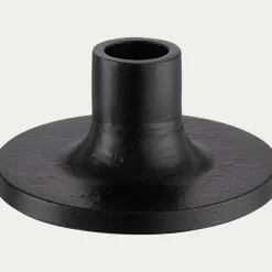 Bougeoir*alinea Bougeoir rond en fonte d'aluminium D10cm - Noir