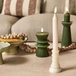 Bougie|Bougie Et Photophore De Noël*alinea Bougie à LED D5xH27,4cm - Beige