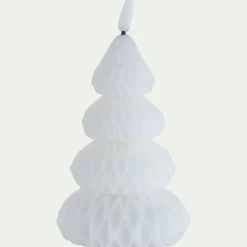 Décoration De La Table De Noël|Petit Sapin De Noël*alinea Bougie à LED forme sapin H13,5cm - Blanc