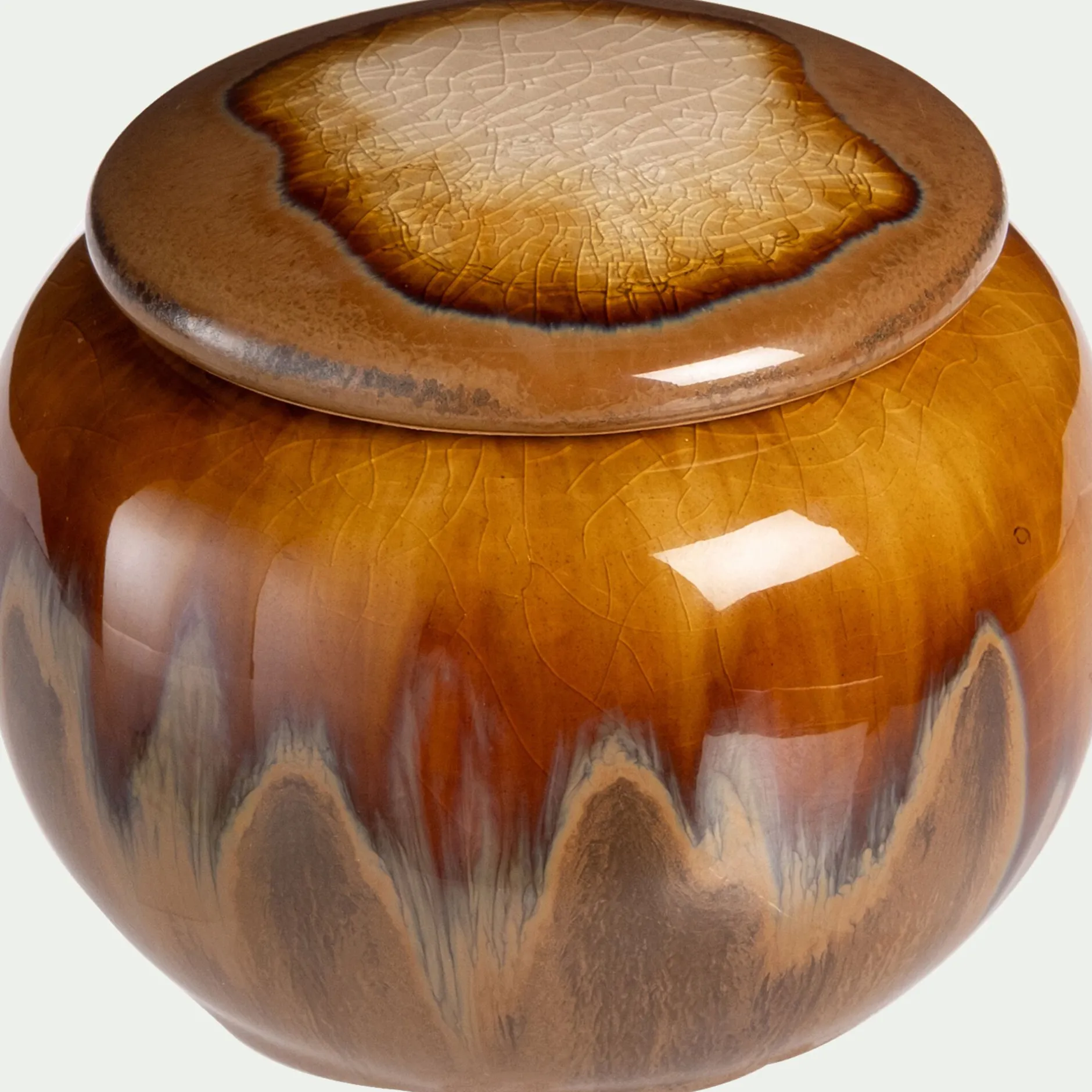 Bougie*alinea Bougie déco en grès H7cm - Marron