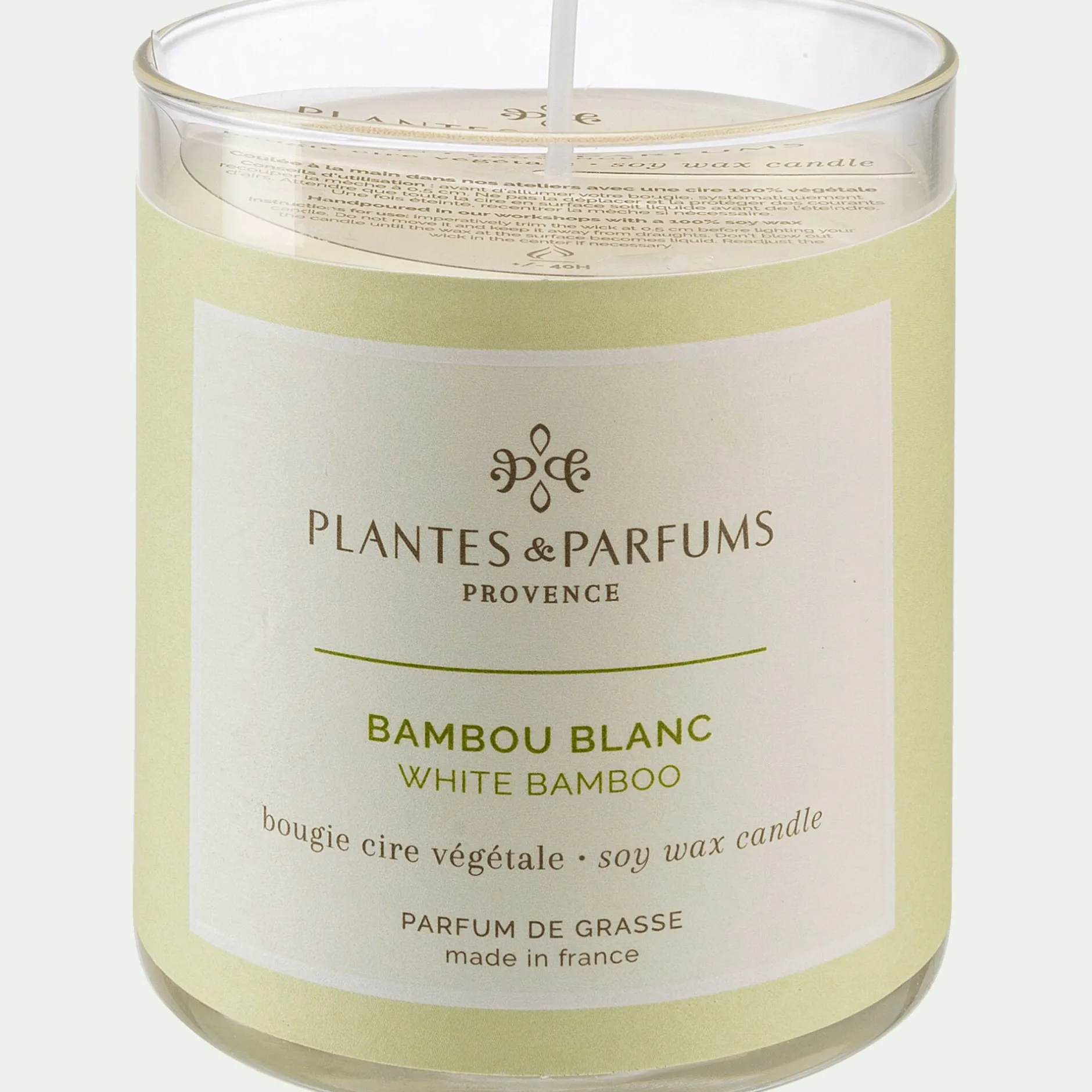 Bougie*alinea Bougie parfumée senteur Bambou Blanc 180g