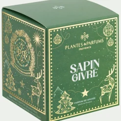 Bougie*alinea Bougie parfumée senteur Sapin Givré 180g Doré